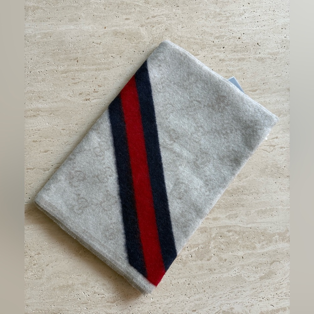 NWT Gucci GG Jacquard  Wool Scarf/Shawl